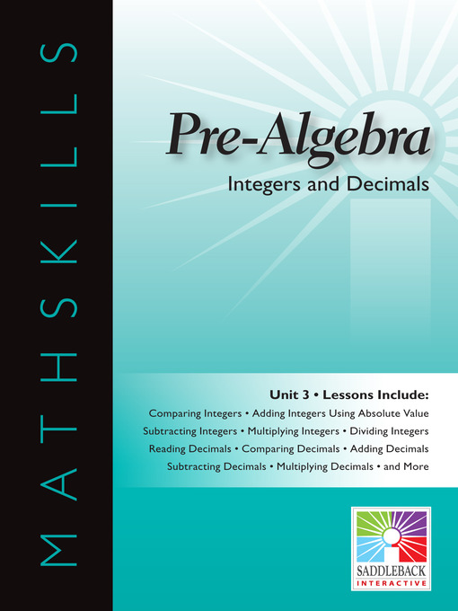 Title details for Pre-Algebra: Integers and Decimals by Saddleback Educational Publishing - Available